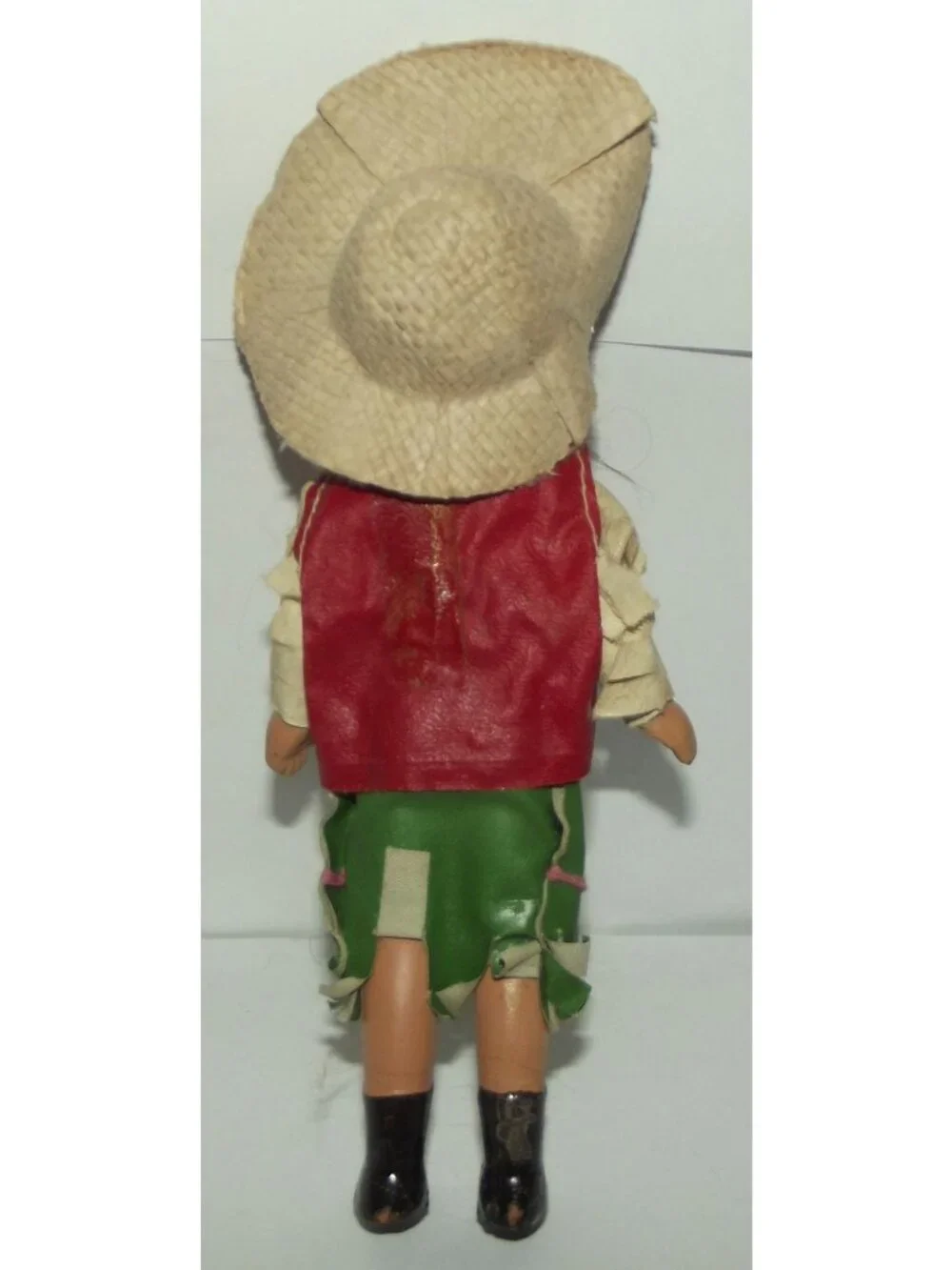 Vtg Miniature Dolls (lot of 2) Porcelain Indian Girl +Western Cowboy Sleepy Eyes